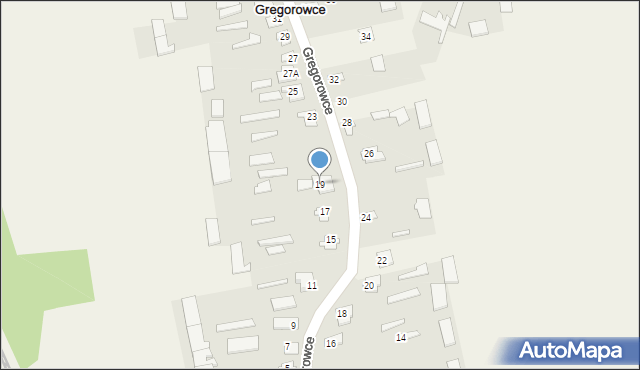 Gregorowce, Gregorowce, 19, mapa Gregorowce