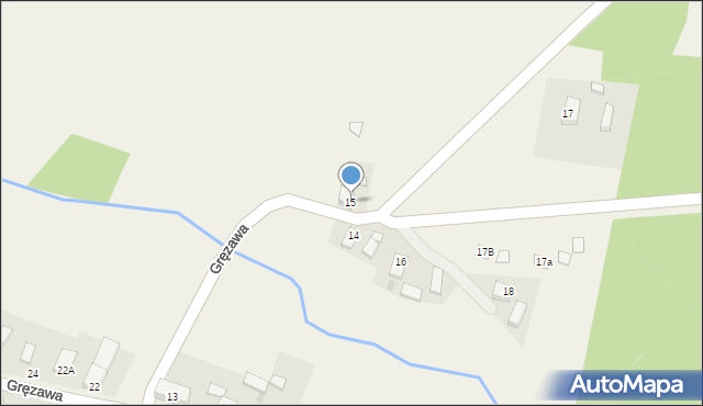 Gręzawa, Gręzawa, 15, mapa Gręzawa