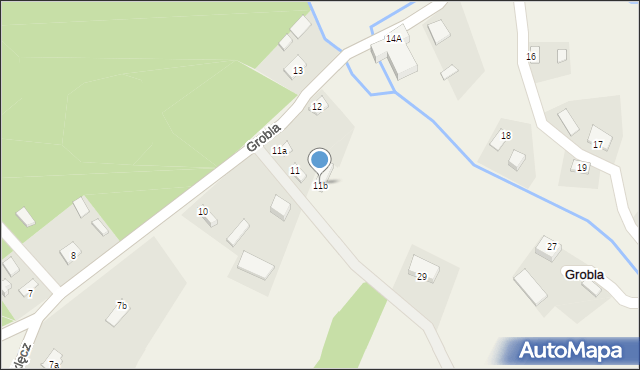 Grobla, Grobla, 11b, mapa Grobla