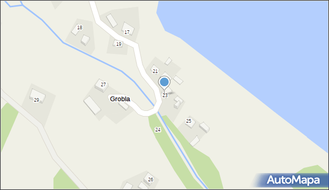Grobla, Grobla, 23, mapa Grobla