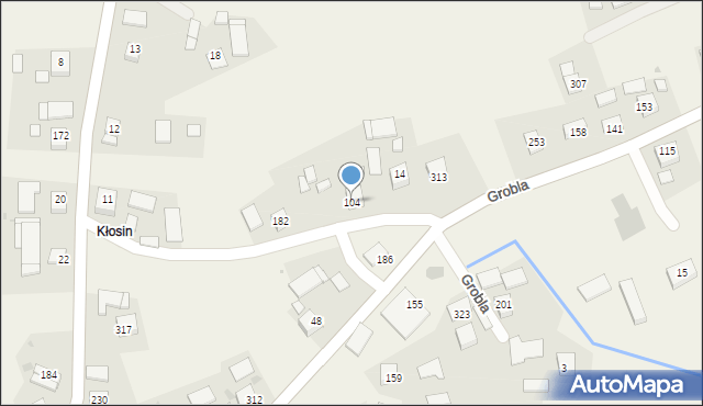 Grobla, Grobla, 104, mapa Grobla