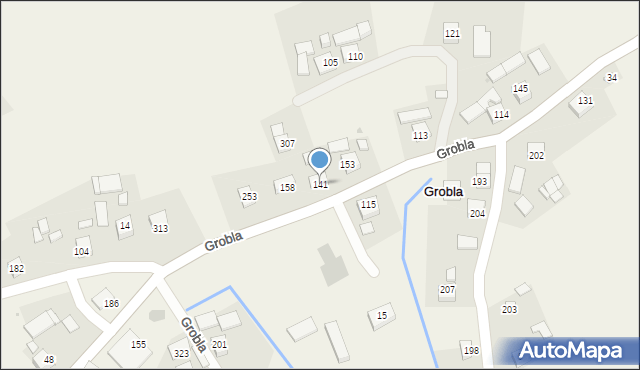 Grobla, Grobla, 141, mapa Grobla