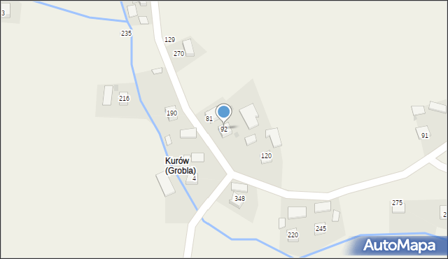 Grobla, Grobla, 92, mapa Grobla