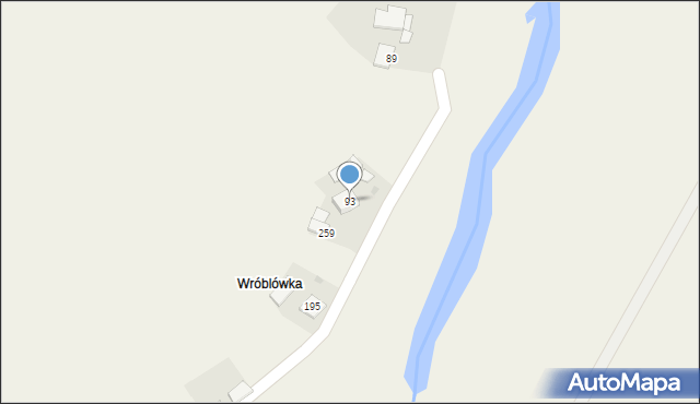 Grobla, Grobla, 93, mapa Grobla