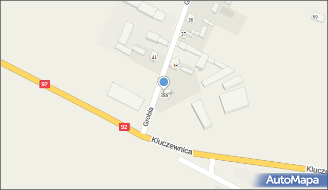 Grobla, Grobla, 38a, mapa Grobla