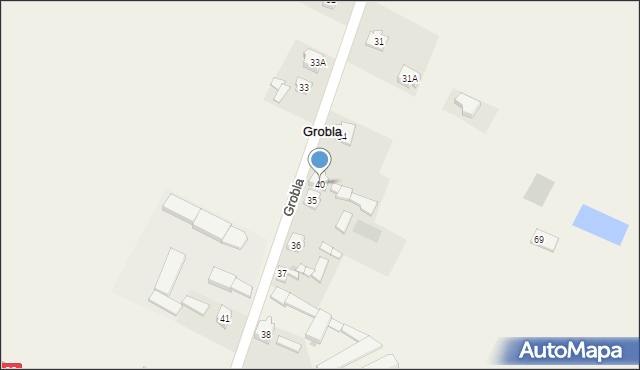 Grobla, Grobla, 40, mapa Grobla