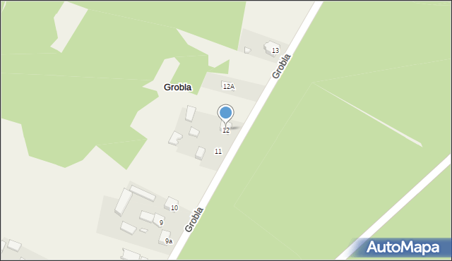 Grobla, Grobla, 12, mapa Grobla