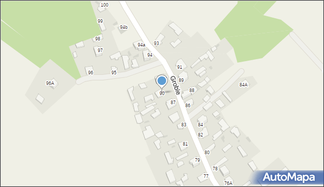 Groble, Groble, 90, mapa Groble