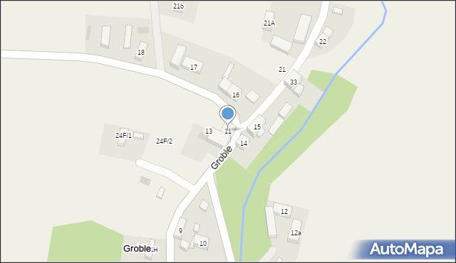 Groble, Groble, 11, mapa Groble