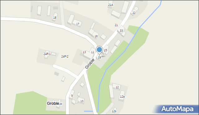 Groble, Groble, 14, mapa Groble