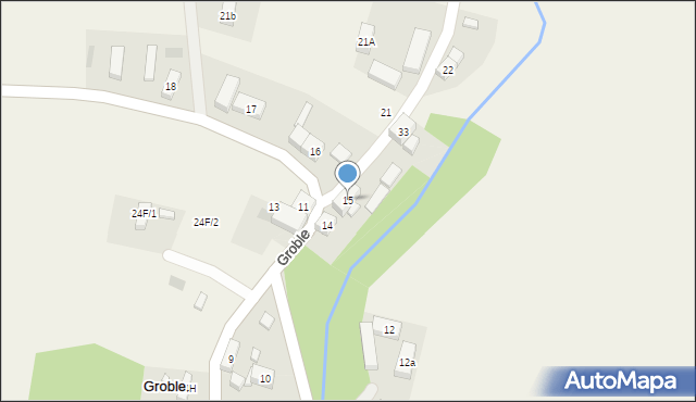 Groble, Groble, 15, mapa Groble
