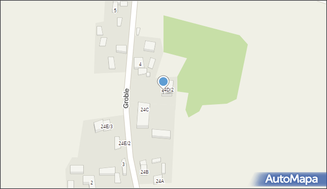 Groble, Groble, 24D/7, mapa Groble