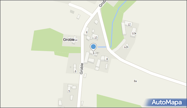 Groble, Groble, 7, mapa Groble