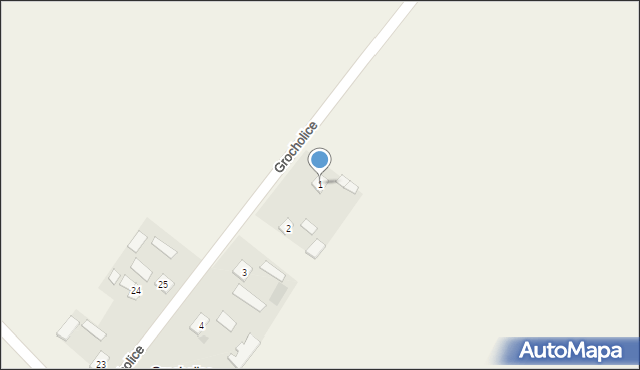 Grocholice, Grocholice, 1, mapa Grocholice