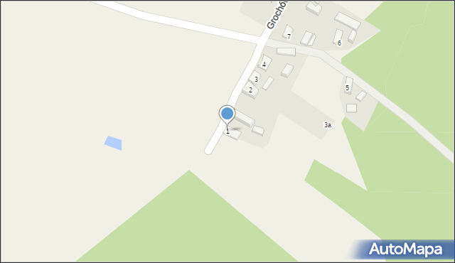Grochów, Grochów, 1, mapa Grochów