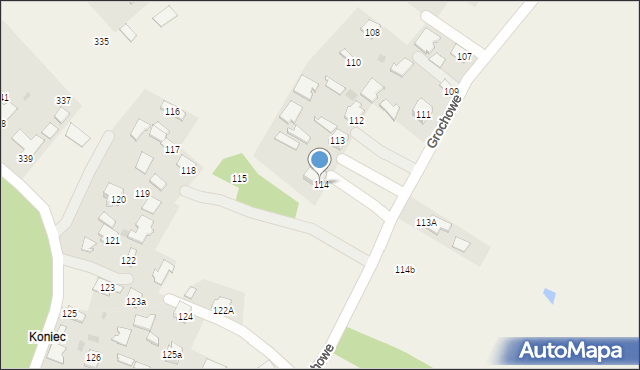 Grochowe, Grochowe, 114, mapa Grochowe