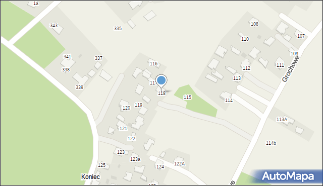 Grochowe, Grochowe, 118, mapa Grochowe