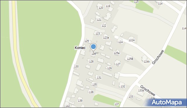 Grochowe, Grochowe, 126, mapa Grochowe