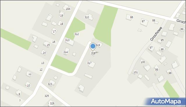 Grochowe, Grochowe, 318, mapa Grochowe