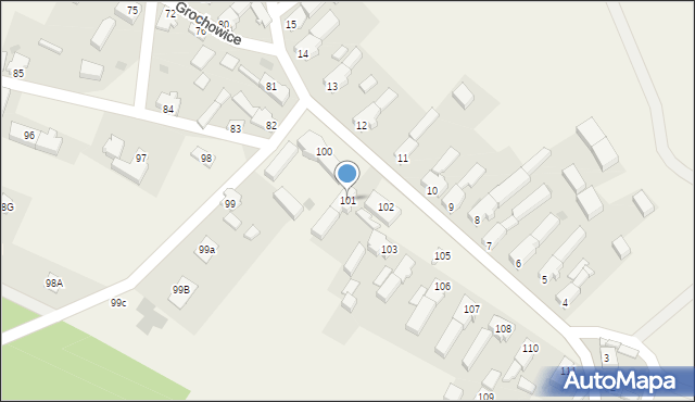 Grochowice, Grochowice, 101, mapa Grochowice