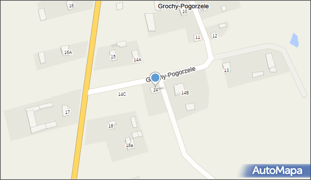 Grochy-Pogorzele, Grochy-Pogorzele, 14, mapa Grochy-Pogorzele