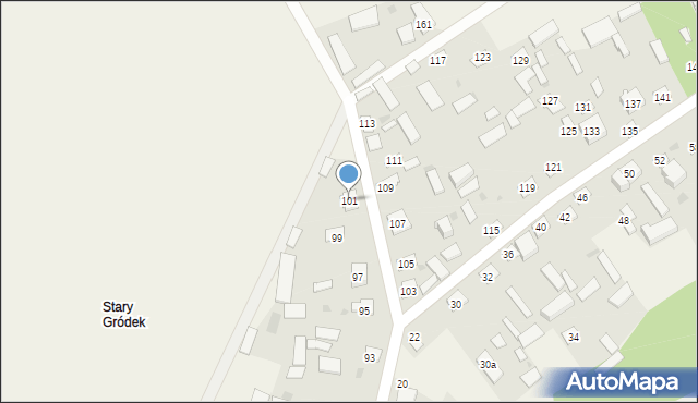 Gródek, Gródek, 101, mapa Gródek
