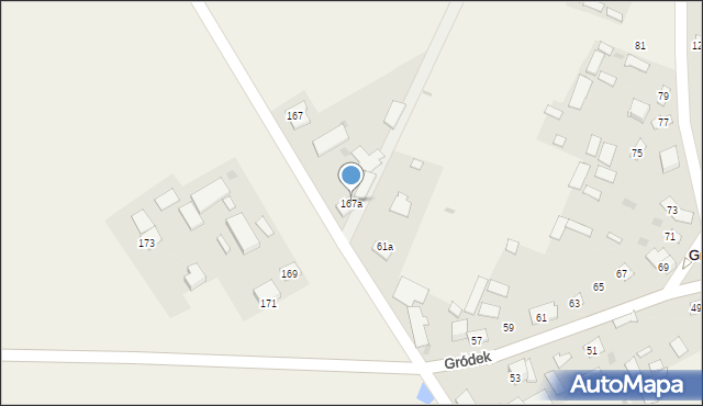 Gródek, Gródek, 167a, mapa Gródek