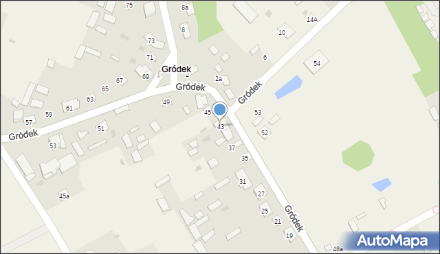 Gródek, Gródek, 43, mapa Gródek