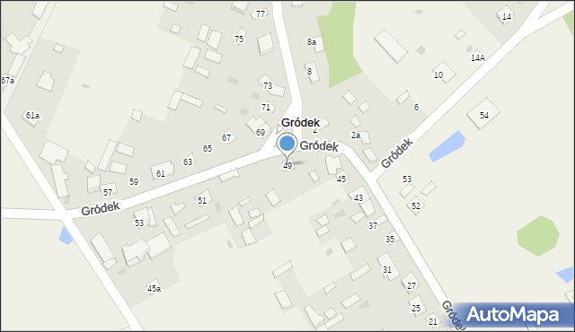 Gródek, Gródek, 49, mapa Gródek