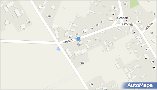 Gródek, Gródek, 53, mapa Gródek