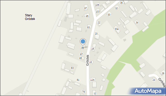 Gródek, Gródek, 89, mapa Gródek