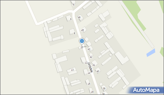 Gródek, Gródek, 10, mapa Gródek