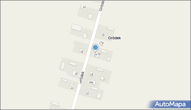 Gródek, Gródek, 17, mapa Gródek