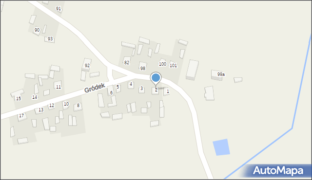 Gródek, Gródek, 2, mapa Gródek