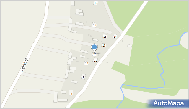 Gródek, Gródek, 12, mapa Gródek