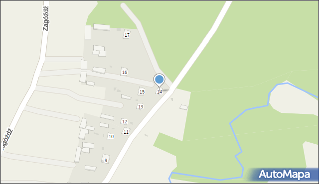 Gródek, Gródek, 14, mapa Gródek