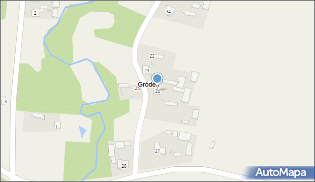 Gródek, Gródek, 24, mapa Gródek