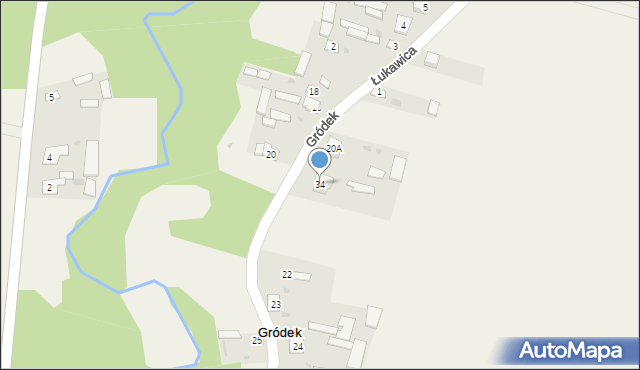 Gródek, Gródek, 34, mapa Gródek