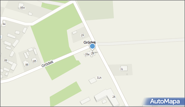 Gródek, Gródek, 29A, mapa Gródek