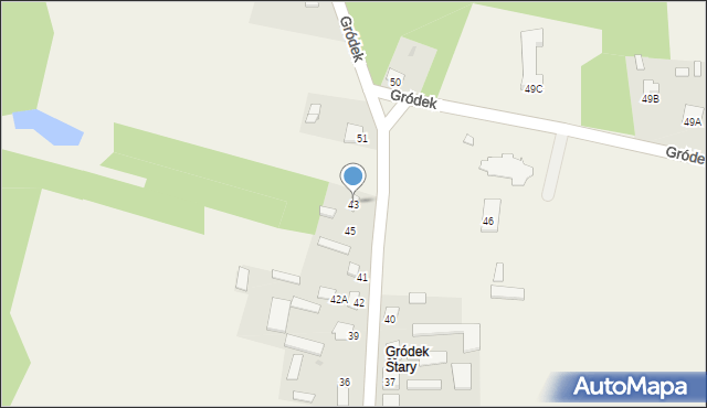 Gródek, Gródek, 45a, mapa Gródek