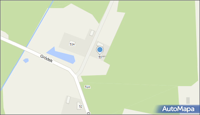 Gródek, Gródek, 53, mapa Gródek