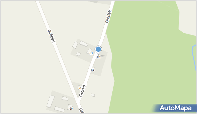 Gródek, Gródek, 62, mapa Gródek