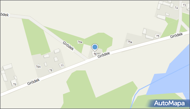 Gródek, Gródek, 76, mapa Gródek