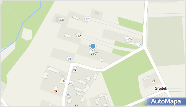 Gródek, Gródek, 95A, mapa Gródek