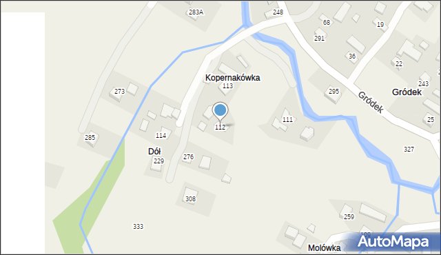 Gródek, Gródek, 112, mapa Gródek