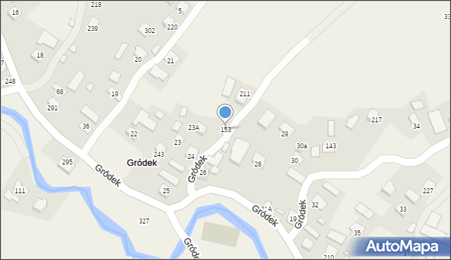 Gródek, Gródek, 153, mapa Gródek