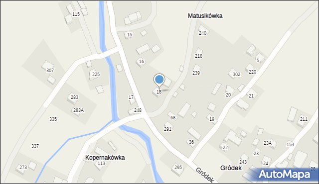 Gródek, Gródek, 18, mapa Gródek