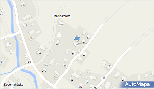 Gródek, Gródek, 302, mapa Gródek