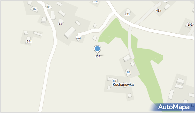 Gródek, Gródek, 304, mapa Gródek