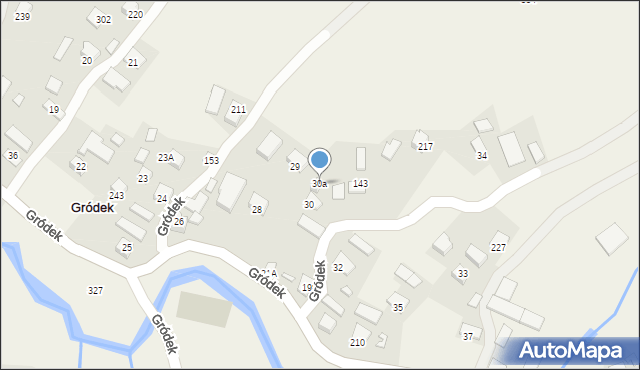 Gródek, Gródek, 30a, mapa Gródek